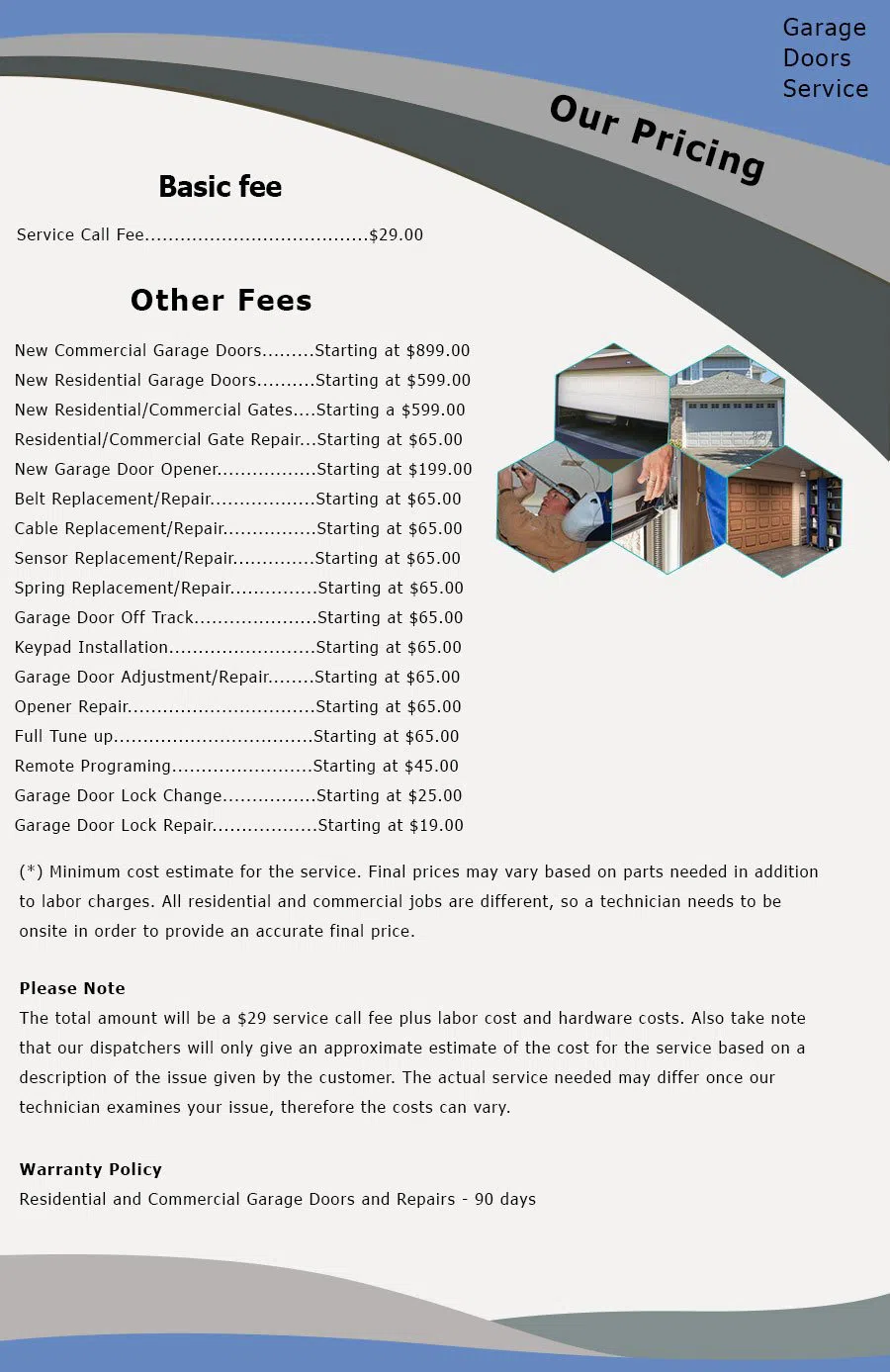 Security Garage Door Service Indianapolis, IN 317-565-7654